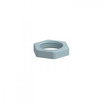 Locknut, metric thread, silver grey