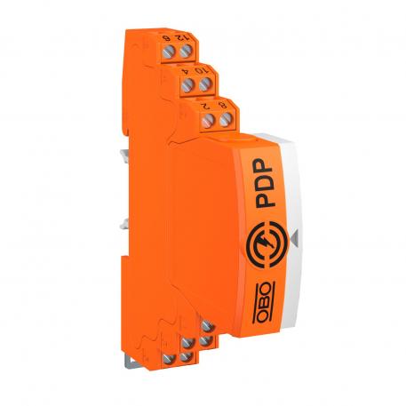 Plug-in data cable protection, 2x2-pole, indirect earthing, with visual signalling, 48 V  4 | 2x2-pole | 37 | 52 | Terminal