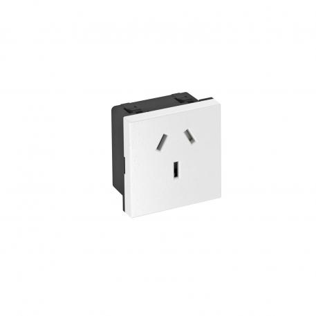 0° socket, China, 10 A, single Pure white; RAL 9010